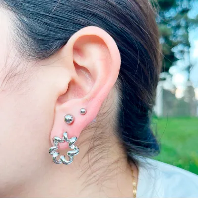 Aretes de acero inoxidable 1 - joyas resistentes al agua - Joyería Salomé Quito