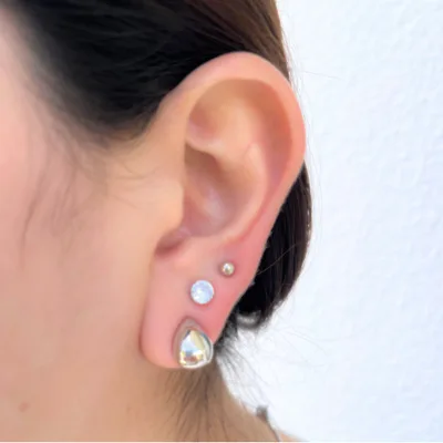 Aretes de acero inoxidable 3 - joyas resistentes al agua - Joyería Salomé Quito