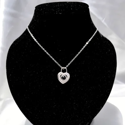 Collar Corazon Candado de acero inoxidable - no se oxida - Joyería Salomé Quito