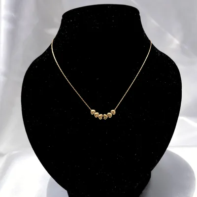 Collar Corazon Linea Dorado de acero inoxidable - no se oxida - Joyería Salomé Quito