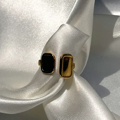 Anillo Dos Rectangulos de acero inoxidable - no se oxida - Joyería Salomé Quito