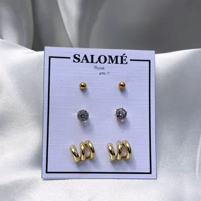Aretes Espiral Mini Dorado de acero inoxidable 316L - no se oxidan - Joyería Salomé