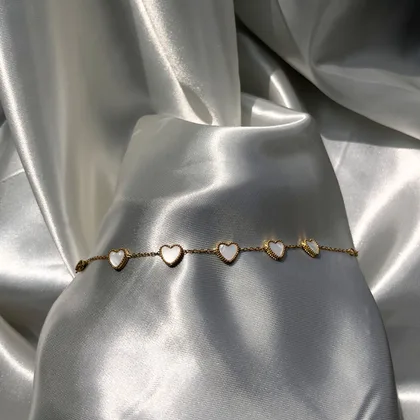 Pulsera Mini Corazones de acero inoxidable