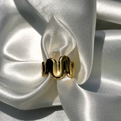 Anillo Onda Chonqui de acero inoxidable - no se oxida - Joyería Salomé Quito